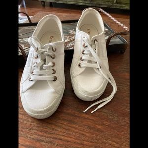 SUPERGA WHITE CANVAS UNISEX SNEAKERS SIZE W 7